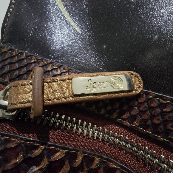 RARE FIND ♥︎ David Delamore • Mermaid on the Moon • Art Leather Tote Purse - Picture 5 of 17